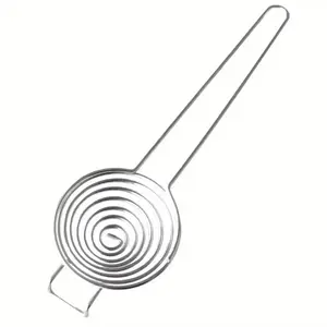 1PC Spiral 304 Stainless Steel Egg White Separator Egg Yolk Remover Divider with Long Handle Kitchen Tool NONE