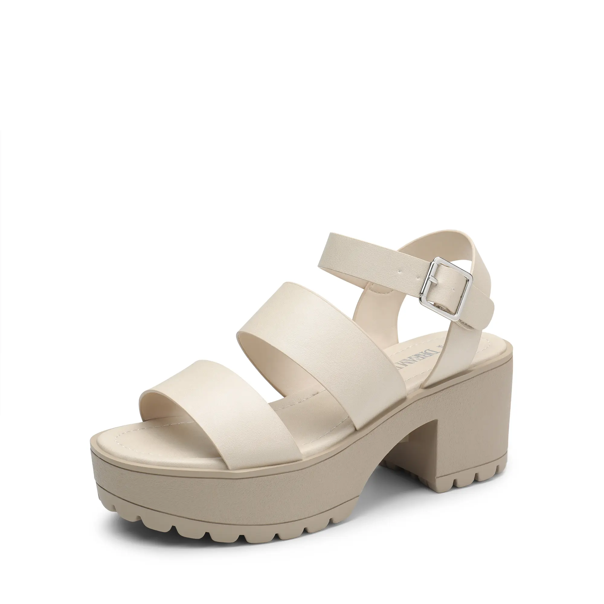 DREAM PAIRS Women's Elegant Minimalist Chunky Cuban Heel Fisherman Sandals, Lightweight Open-Toe Platform Footwear for Summer, Elegant Minimalist Sandals