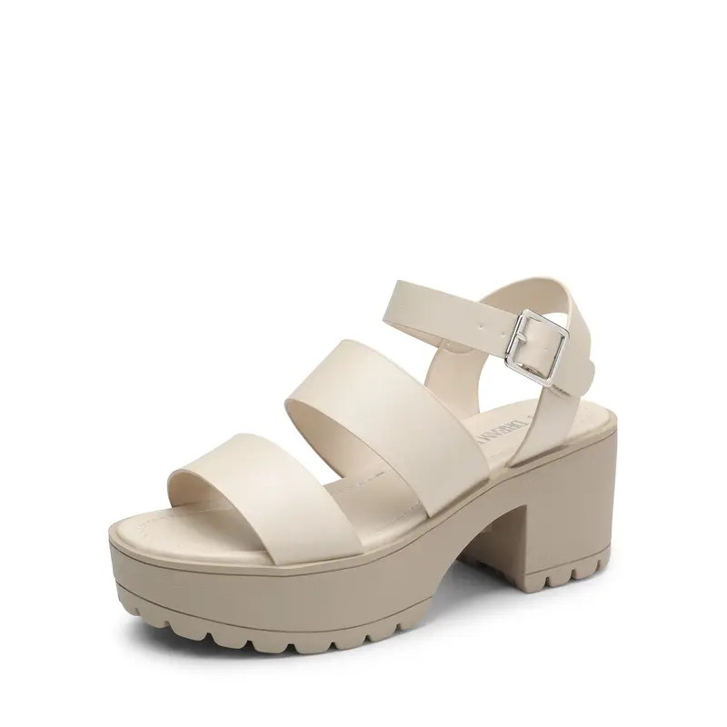 DREAM PAIRS Women's Elegant Minimalist Chunky Cuban Heel Fisherman Sandals, Lightweight Open-Toe Platform Footwear for Summer, Elegant Minimalist Sandals