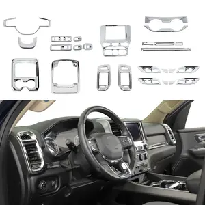 For 2018+ Dodge Ram 1500 27x Interior Decoration Kit Trim Cover car sticker