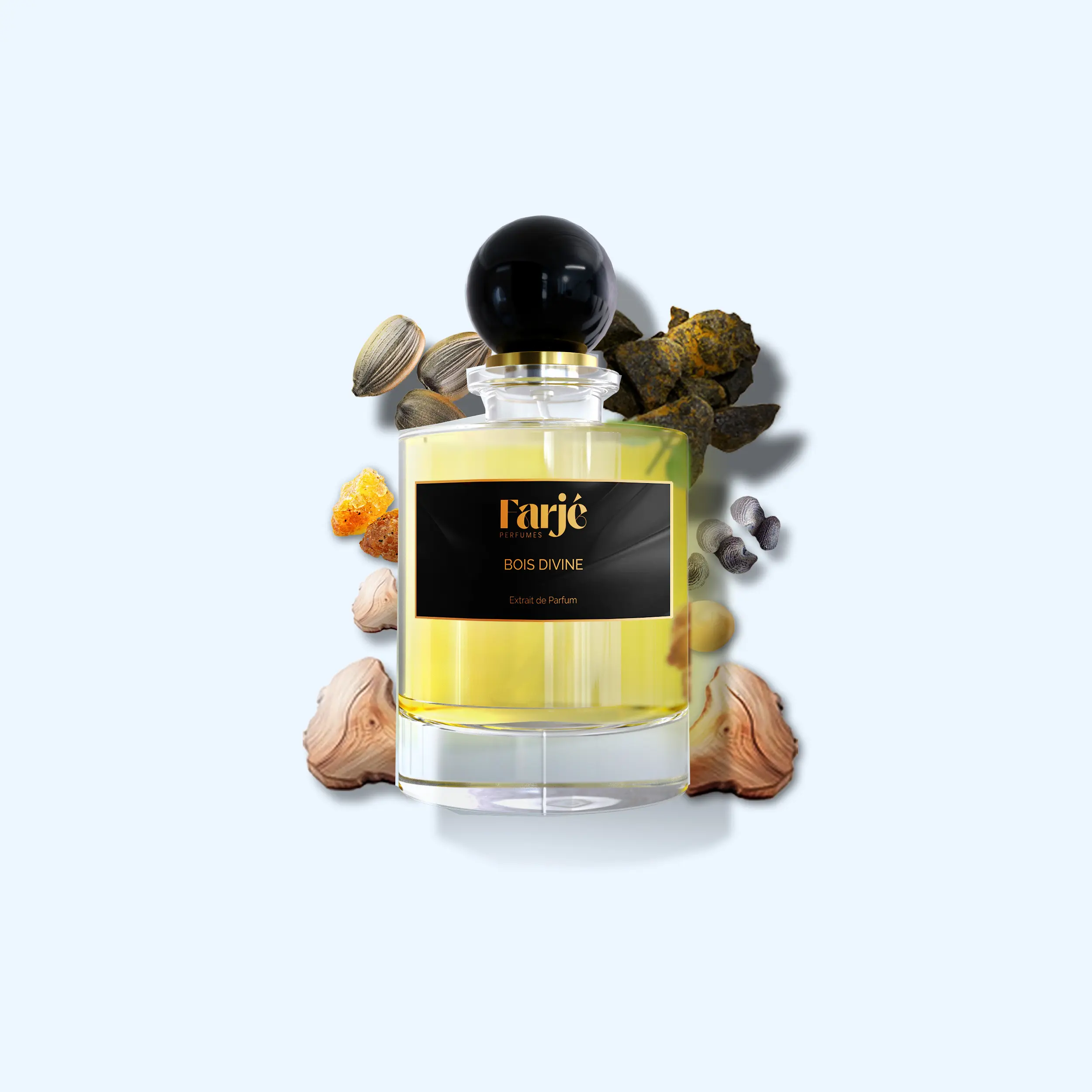 Bois Divine by Farjé Perfumes - Inspired by Sacred Wood - Unisex Extrait de Parfum 30ml - Sandalwood, Woody, Creamy, Balsamic - Artfully crafted with the finest niche-quality ingredients