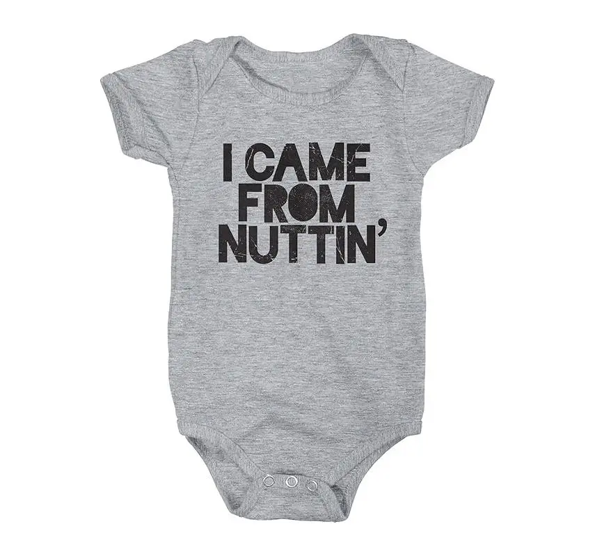Newborn Onesies  I CAME FROM NUTTIN' Ver 2, Cute Baby Onesie, Baby Shower Gift, Grandparent Baby Announcement Onesie, Baby Clothes, Coming Home Cute Outfit, Funny Baby Onesie BodySuit, Gift for kids, Gift for new moms