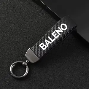 For Suzuki Baleno Carbon Fiber Car Keychain Set, Premium Auto Modification Key Fob with Screwdriver and Rings, Durable & Stylish Accessory