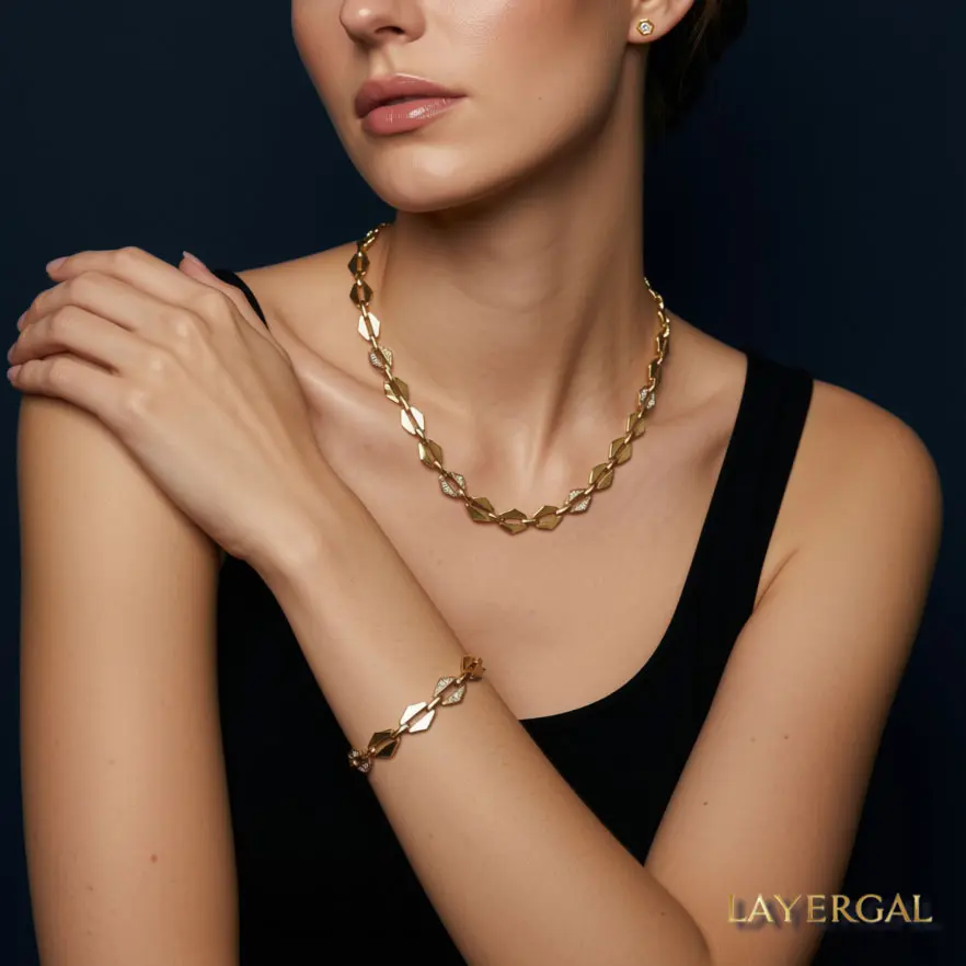 LG001 Radiant Link Choker Necklace/Bracelet  hand made fashion jewelery