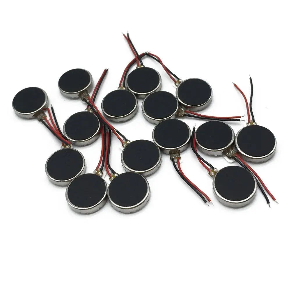 15PCS Self Adhesive Flat Coin Button-Type Micro DC Vibration Motors (10x2mm, 10000rpm) - High-Speed Alert Motors for Smart Watches, Wearable Devices, Electronic Products & Electrical Equipment Switches