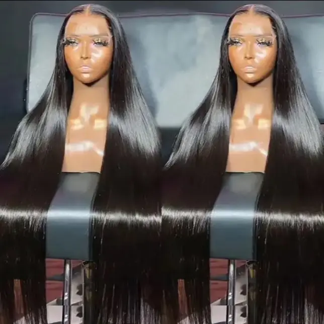 Straight Cambodian hair 13x4 Lace front wig 180% Density