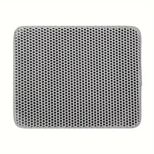 Cat Litter Mat Kitten Litter Catching Mat Honeycomb Double Layer, Urine And Waterproof, Easier To Clean, Cat Litter Box Mat Dispersed Control, Reduce Waste, Soft Claws, Non-Slip