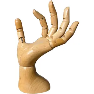 mannequin,mannequin hand,hand model,hand mannequin for nails,drawing mannequin wooden hand,wooden mannequin,articulated fingers,hand model for drawing,male hand of left., Male_left