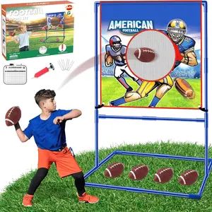 Football Toss Target Games with 4 Inflatable Footballs - Indoor Outdoor Backyard Throwing Sport Toy for Kids, gift for child, back-to-school