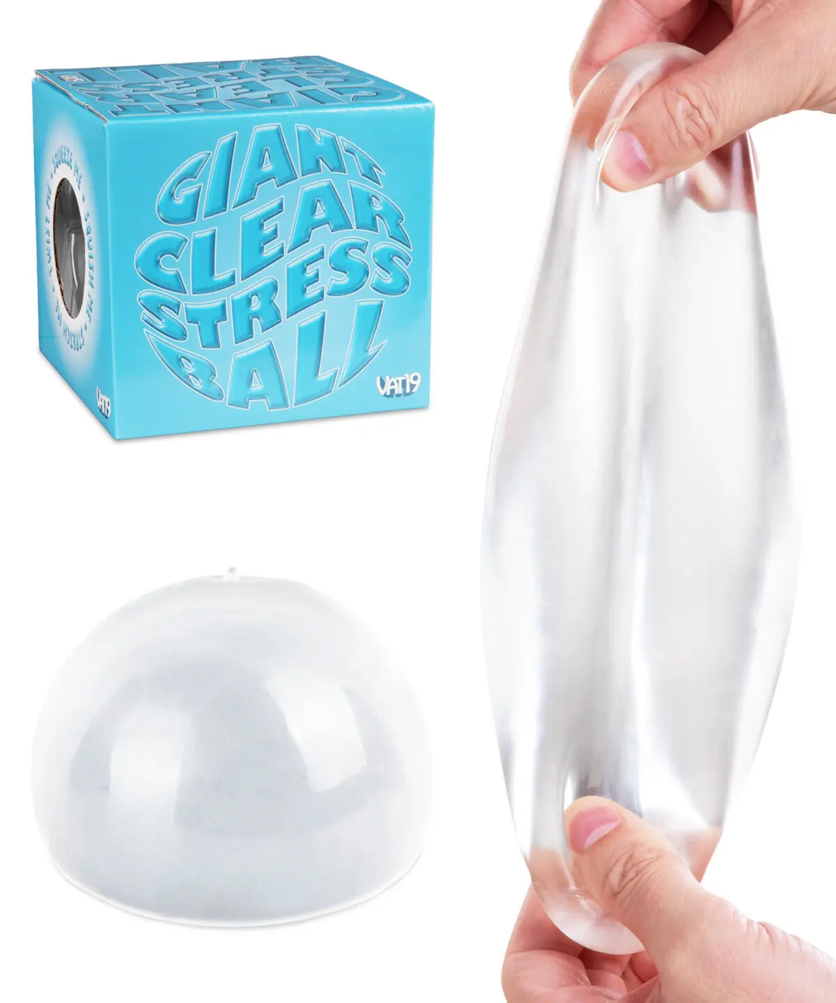 Giant Clear Stress Ball - Jumbo, Crystal-Clear Stress Toy