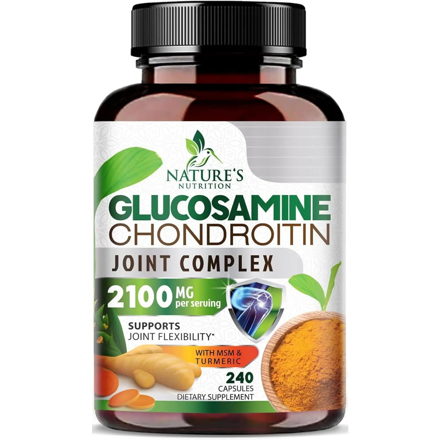 Glucosamine Chondroitin MSM Joint Support Supplement for Joint Mobility and Cartilage Support For Men and Women Triple Strength Glucosamine Supplements with Turmeric and Boswellia Daily Strength and Flexibility Formula Advanced Bone Wellness Blend