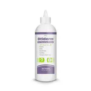 Otiderm Ear Solution for Dogs & Cats, Neutral pH Cleansing, Aloe Vera, Deodorizes & Cleans, 8 fl oz