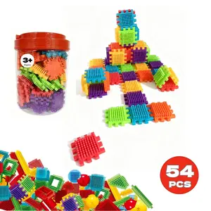 Colorful Hedgehog Building Block Sets, 54pcs Creative Puzzle Toy, Educational DIY for Kids 3-6 Years, Boys & Girls, Early Learning