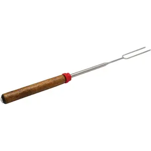 Coghlan's Telescoping Fork, Stainless Steel Shaft, Wooden Handle, Extends to 34"