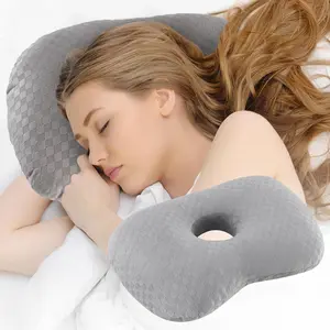 Ear piercing pillow, side sleeping pillow, perforated pillow, ear protection pillow, headphone pillow, ear pain relief side sleeping pillow