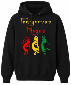 Indigenous Negus Hoodie ( Rastafarian Colors )