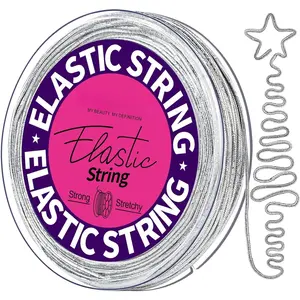 1.2mm Elastic String, Metallic  Stretch Cord for Craft   Making, Elastic Cords Ribbon for Hair Braids, Elastic String for Bracelets, Beading Cord Stretchy Christmas Craft DIY
