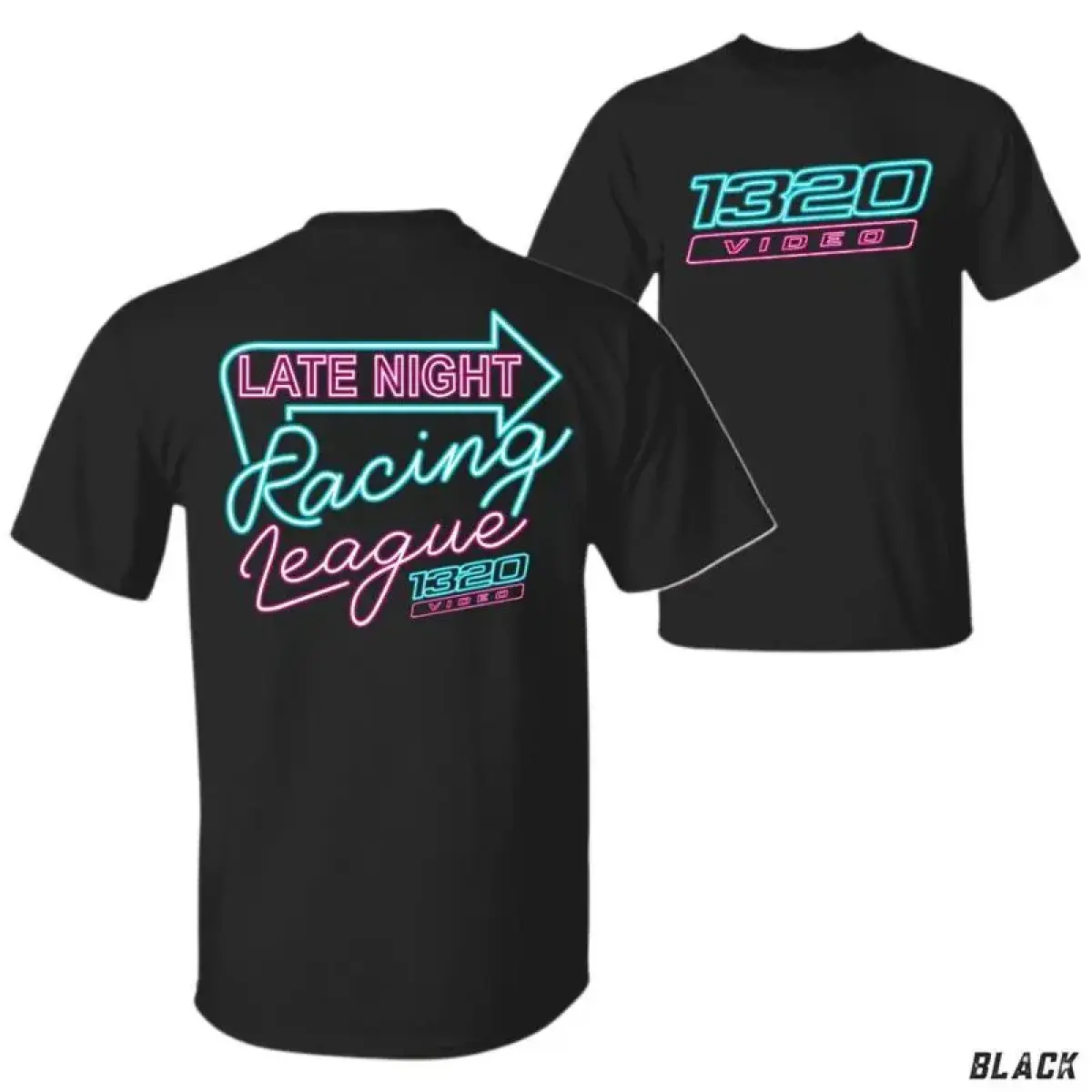 2026 Summer Menswear Men's Cotton Short-Sleeve Round Neck Graphic Tee - Neon Light Late Night Racing League Print, Breathable, High-Quality, Casual Street Style Drip Top for Car Enthusiasts, Men's Graphic Tees, ShortSleeve T-Shirt