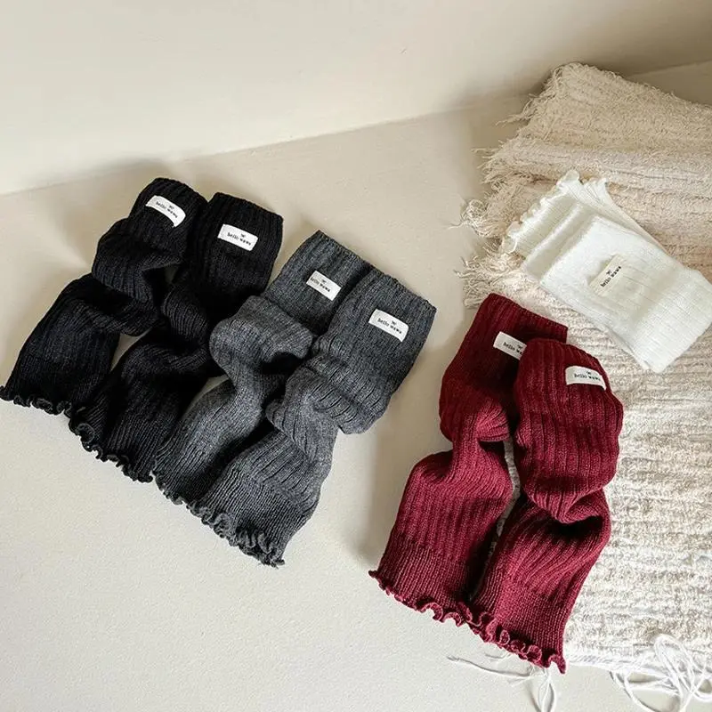 Lolita Leg Warmers Socks Girls Knitted Warm Foot Cover Women Warmer Lady Autumn Crochet HeapSocks Boot Cuffs