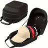 Universal Baseball Cap Travel Case - EVA Shell Nylon Organizer, Dustproof Travel Zipper Pouch, Compact Space-Saving Storage Bag Holds Up to 7 Baseball Caps, Ventilated, Durable, Adjustable Shoulder Strap