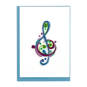 Quilled Treble Clef Gift Enclosure Mini Card