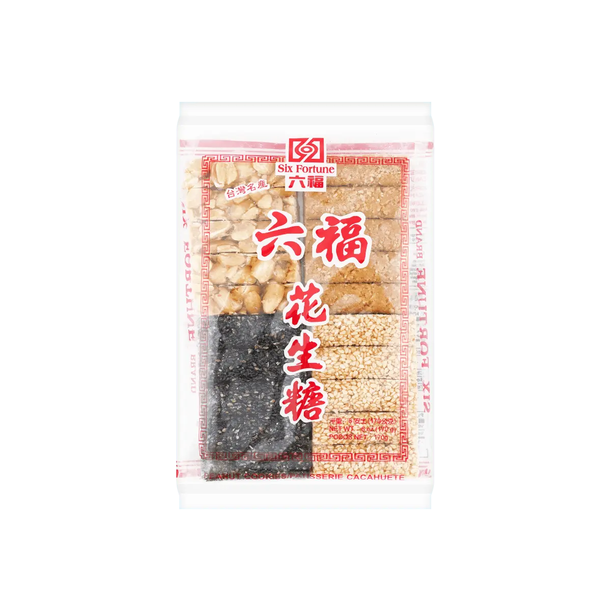 LIUFU Peanut Brittle Candy 6oz - Traditional Chinese Snack, Sweet & Crunchy Nougat Treat LIUFU Peanut Brittle Candy 6oz - Traditional Chinese Snack, Sweet & Crunchy Nougat Treat