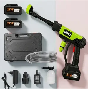 SEEVOLX 21V Cordless Pressure Washer, Portable Wireless Power Cleaner, Battery Powered Handheld Washer for Car Washing, Garden, Patio & Home Cleaning