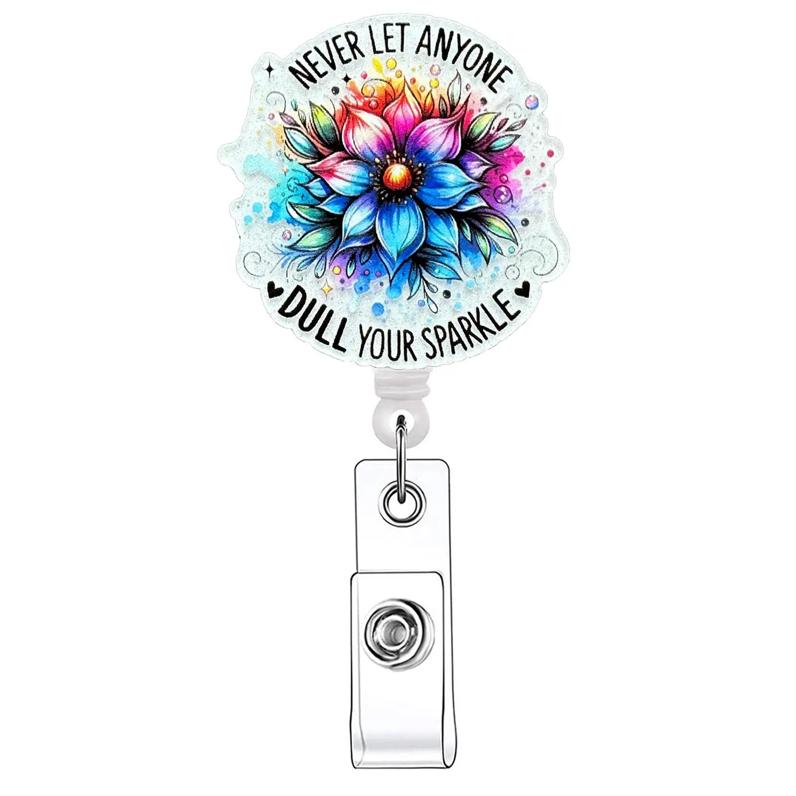 Retractable Badge Reel, Retractable Badge Holders, 1/20pcs Acrylic ID Holder with Clip for Nurses Doctors Students Office Staff, Identification Badges & Supplies, Badge Reels Retractable, Medical Badge Holder, Nursing Badge Reel