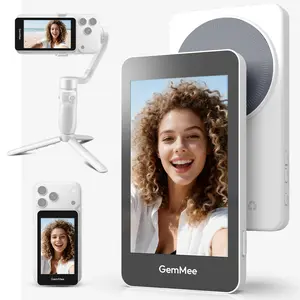 GemMee G100 4K Magnetic Vlog Monitor 3.97 Inch HD Screen 3000mAh Battery portable monitor iPhone Android Smartphone Selfie Recording Display for Vloggers Phone Accessories Magnetic Phone Vlog Selfie Monitor Screen filmmaking gear vlogging accessories tikt