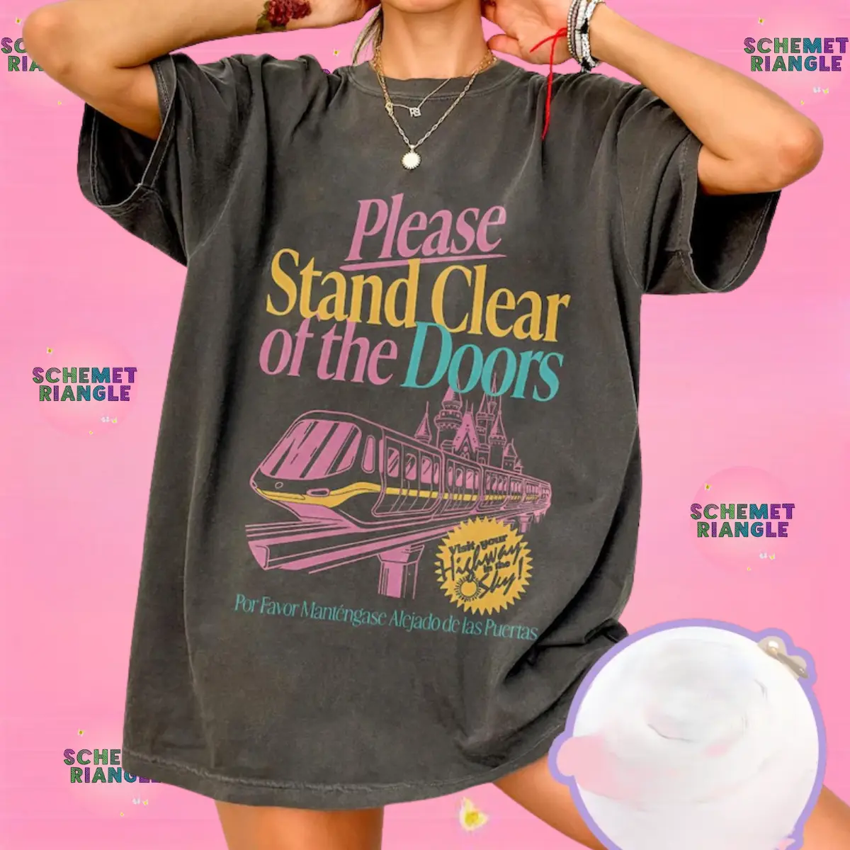 Retro Monorail T-shirt, Please Stand Clear of the Doors Tee, Vacation Trip Matching Shirt, Transportation Tee, Monorail Quote Shirt