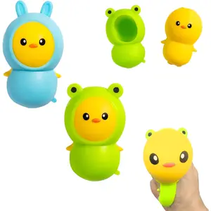 Squishy Dress Up Puffer Toys for Kids, 2-Pack Soft Squeeze Sensory Squishies with Cute Costume Designs, Stress Relief Fidget Toys for Party Favors, Classroom Prizes, Goodie Bags & Non-Candy Gifts
