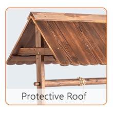 VINGLI Wooden Wishing Well Outdoor Planters, Well Covers for Yard with 2/4 Reinforced Rods, Height Adjustable Hanging Bucket, Rustic Flower Pot Home Decor for Outside Patio Garden