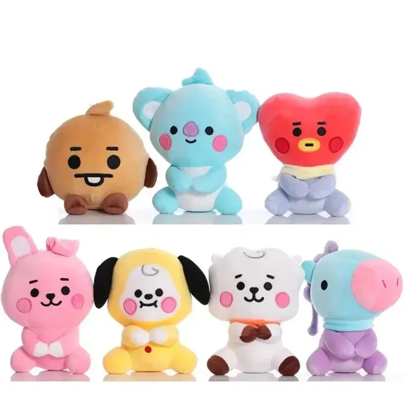 Hot BTed 21Plush Toys Kawaii Mini Keychain Anime Pendant Ornament for Kids 12cm Bt Peripherals Soft Stuffed Animals Doll Gift