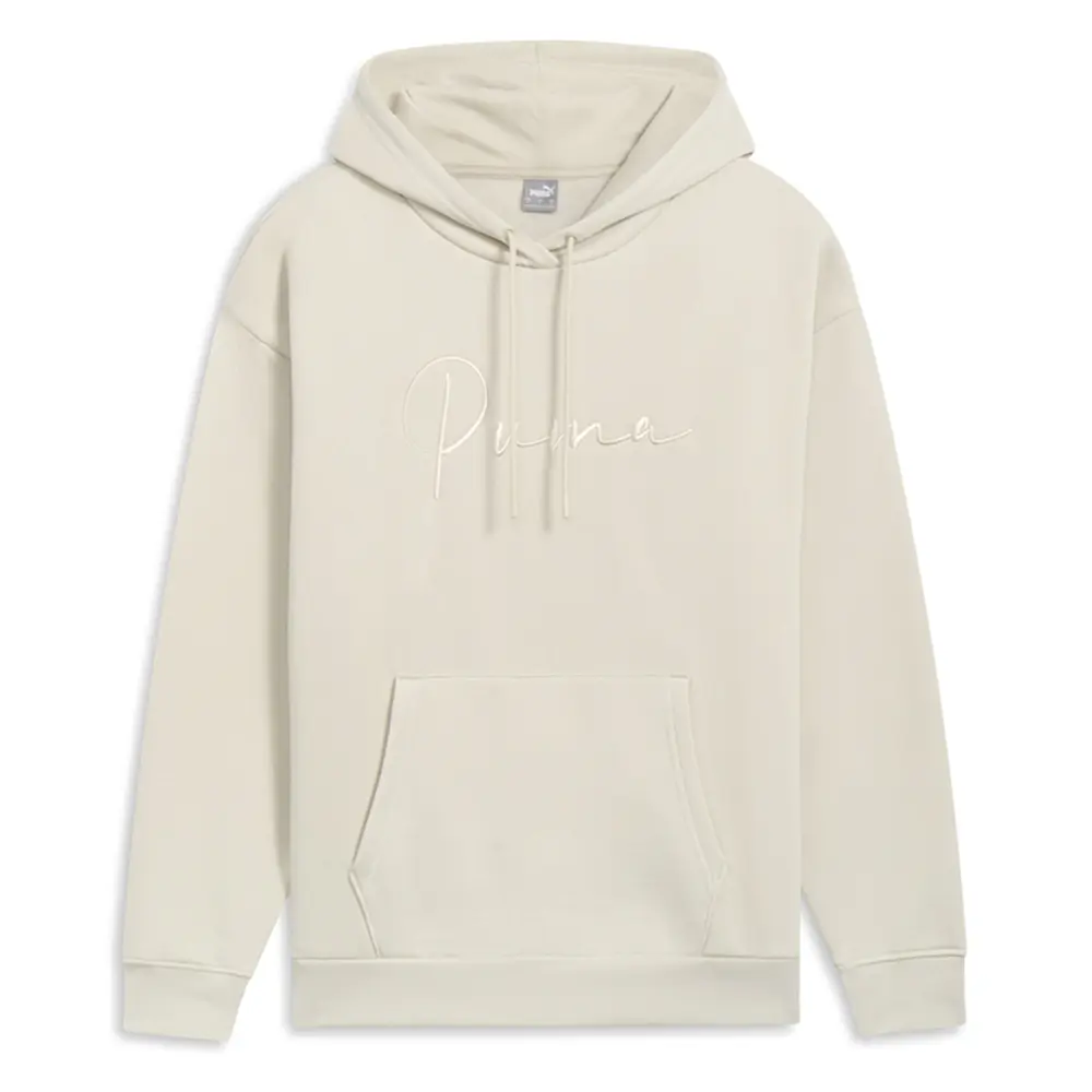 PUMA Womens Tonal Script Hoodie Casual Outerwear Casual Hoodie - Beige
