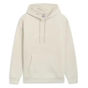PUMA Womens Tonal Script Hoodie Casual Outerwear Casual Hoodie - Beige