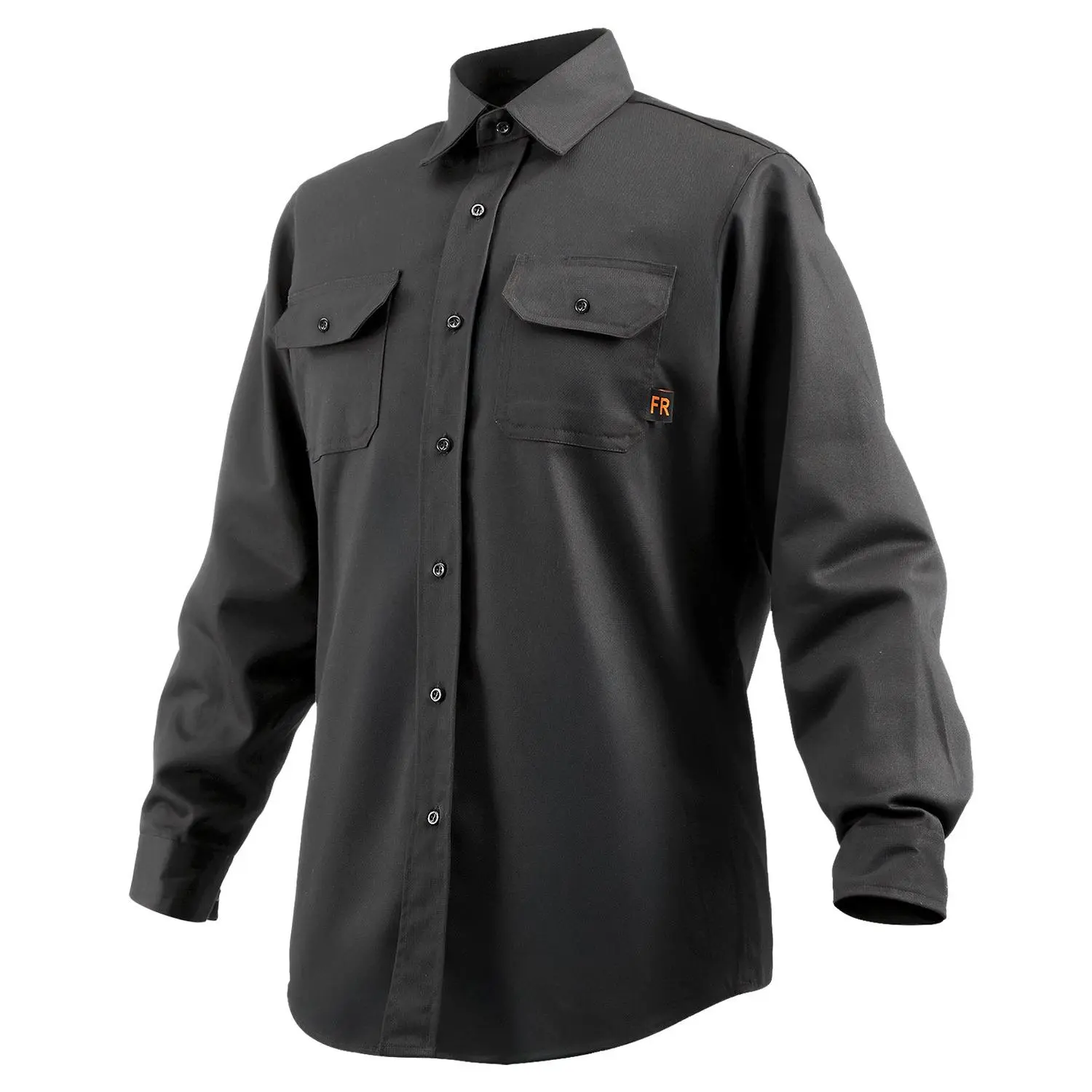 VEVOR Men's 7oz FR Workwear Welding Jacket, Machine Washable Cotton Heat-Resistant Shirt, ATPV 9.2 Cal/cm Arc Rating - XXL Size