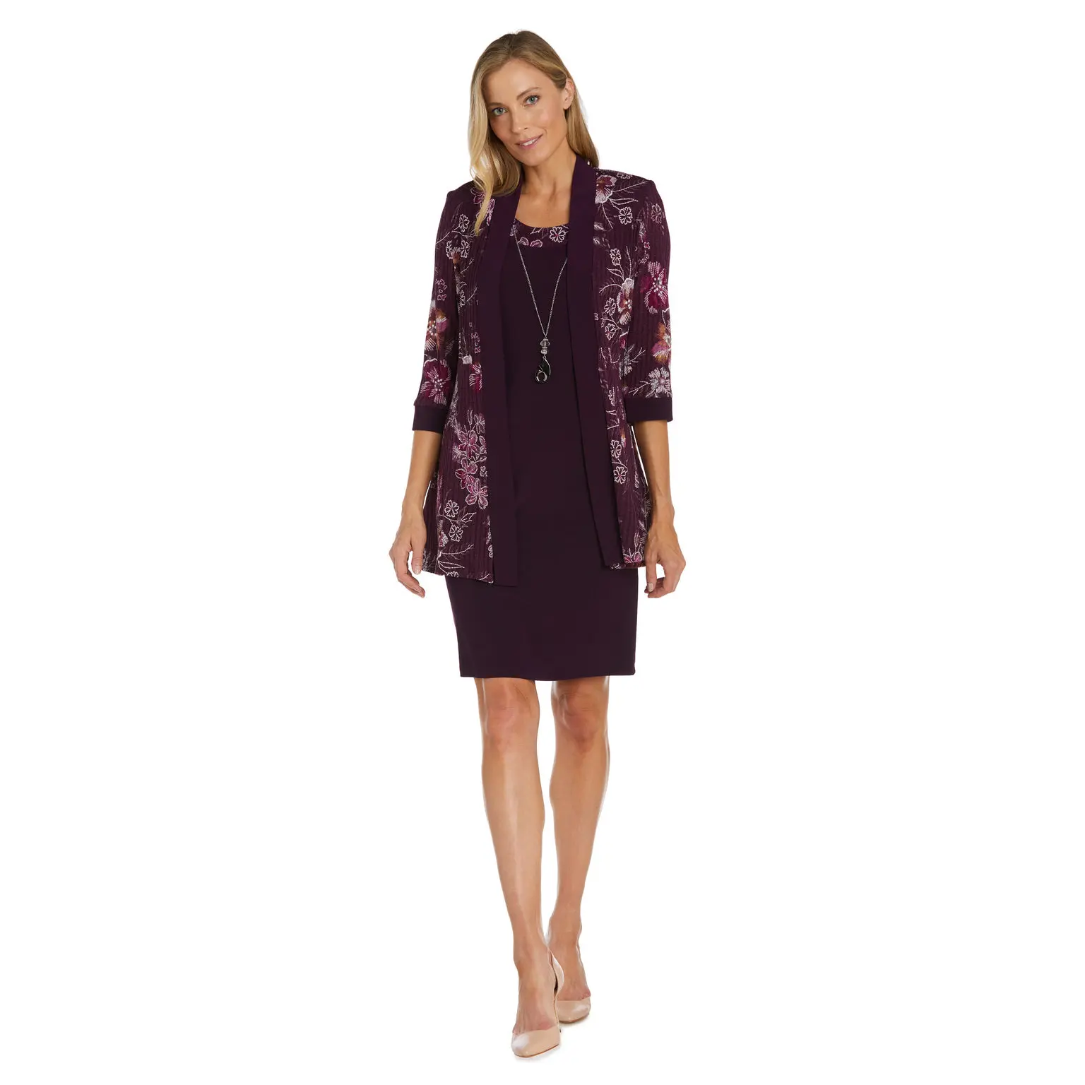 R&M Richards 9123 Short Mother of the Bride Dress
