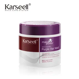 Karseell maca power purple jar hair mask professionally neutralizes brassy and yellow tones for blonde, silver and gray highlights 16.90 oz 500 ml Silky Conditioner Haircare