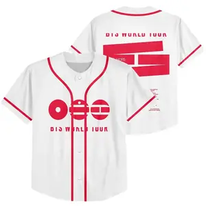 Full Print Bangtan White Baseball Jersey Jersey, Vintage 2026 World Tour Jersey Shirt for Men & Women, Baseball Jersey for Men and Women, Baseball Jersey Style