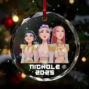 Kpop Demon Hunters Christmas Ornament Huntrix Mira Zoey Rumi Gift for Fans Kids Christmas Ornaments for Xmas Tree Decor