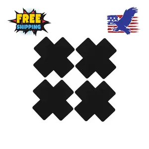 2 Pairs Black Cross Shape Nipple Covers