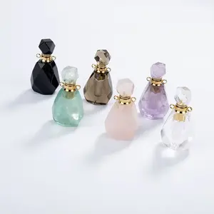 Factory Directly Sell AAA Grade Natural Mini Precious Stone Perfume Bottle Pendant for Unisex