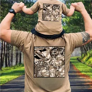 Youth & Adult Camo Square Hunt & Fish Tee, Men’s Shirt, Short Sleeve T-Shirt, Hunting Fishing Graphic Tee, Outdoor Camo Shirt, Country Outfit, Hunter Fisherman Gift, Dad Gift
