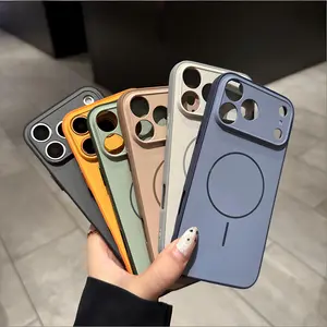 MagSafe magnetic wireless charging phone case is suitable for iPhone 17 Pro Max/17 Air, 16e, 16,15,14,13,12 Pro Max Plus matte shell, shock absorption, anti yellowing, anti fingerprint, PC hard back panel