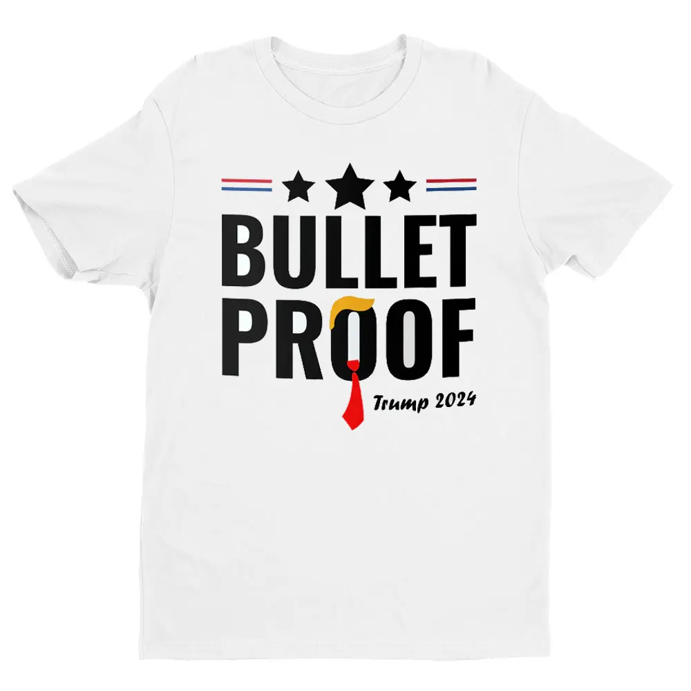 Bullet Proof Trump Fight 2024 Shirt Vote for Trum T-Shirts Women Men Clothing Tee Tops