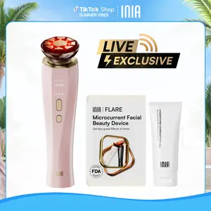 【LIVE EXCLUSIVE】INIA FLARE All-in-One Facial Beauty Device, 3-in-1 Facial Massager Beauty Device for Face and Neck Skin Rejuvenation Lifting/ Tightening/ Infusing, Perfect Gift Season Pick
