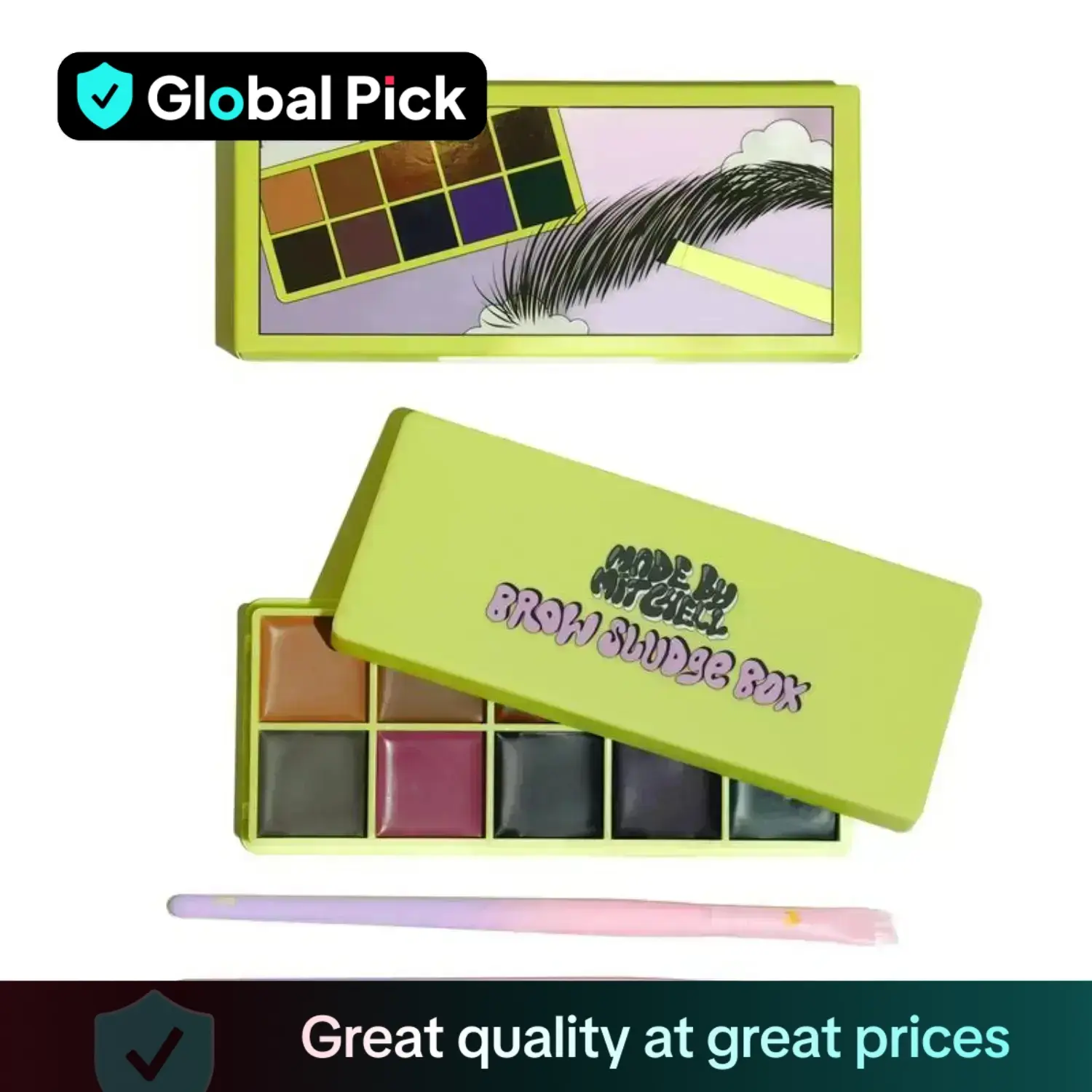 Eyebrow Powder Palette, 1 Count 10 Color Eyebrow Powder Palette, Long Lasting Eye Brow Makeup Palette, Eye Brow Makeup Tool for Women