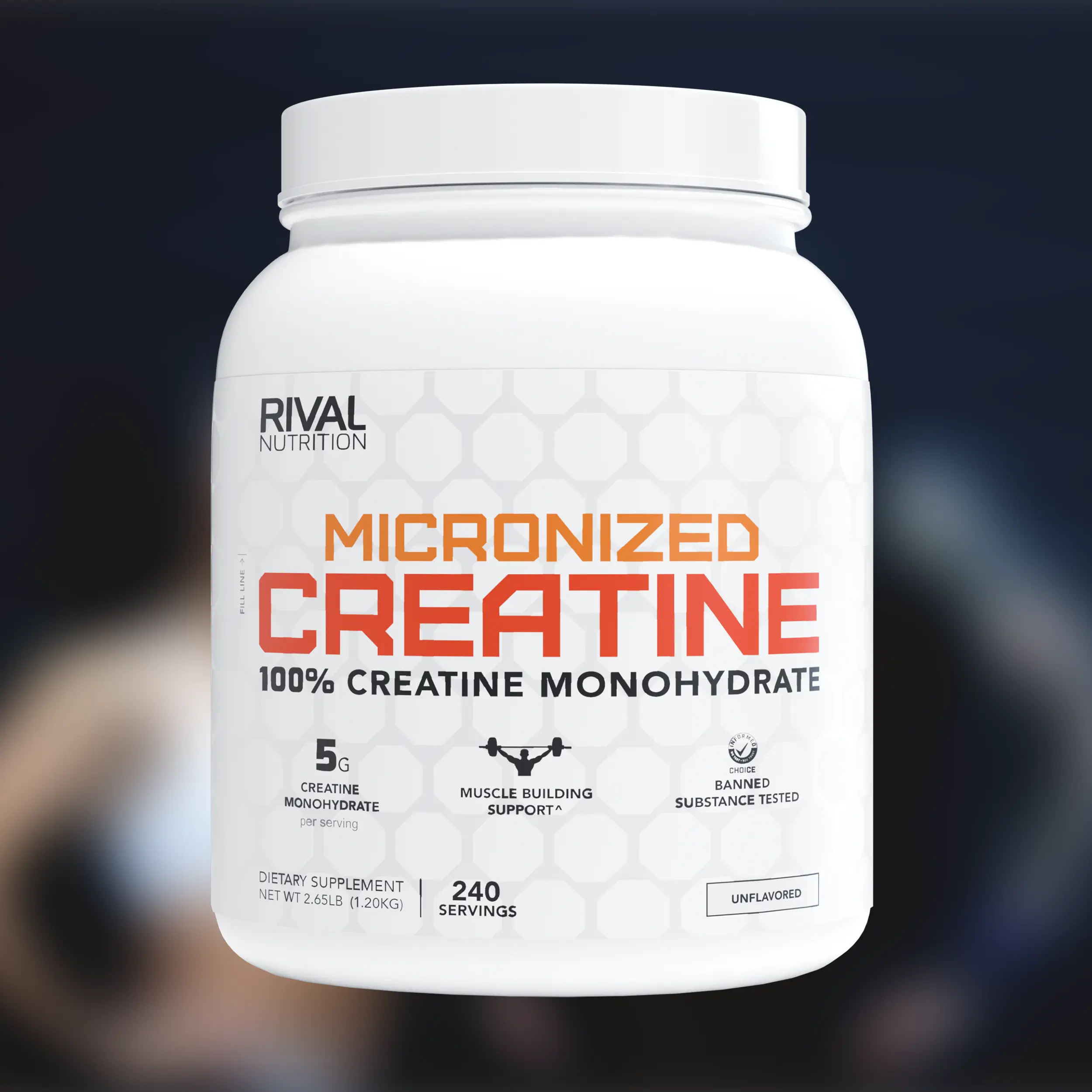 Rival Nutrition Micronized Creatine - 100% Creatine Monohydrate Powder - 5g Per Serving to Support Muscle Growth, Cognitive Health & Memory | 300g Unflavored Creatine for Men & Women - Fitness, Protein, Supplement