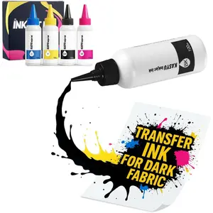 Inkjet Printers Ink 400ML - Transfer Ink for PET Film, Refill for Inkjet Printer Epson Ecotank 2800 Series, 2400, 3850, CanonMegaTank, Heat Transfer Printing Direct to Film (100ml x 4, CMYK)