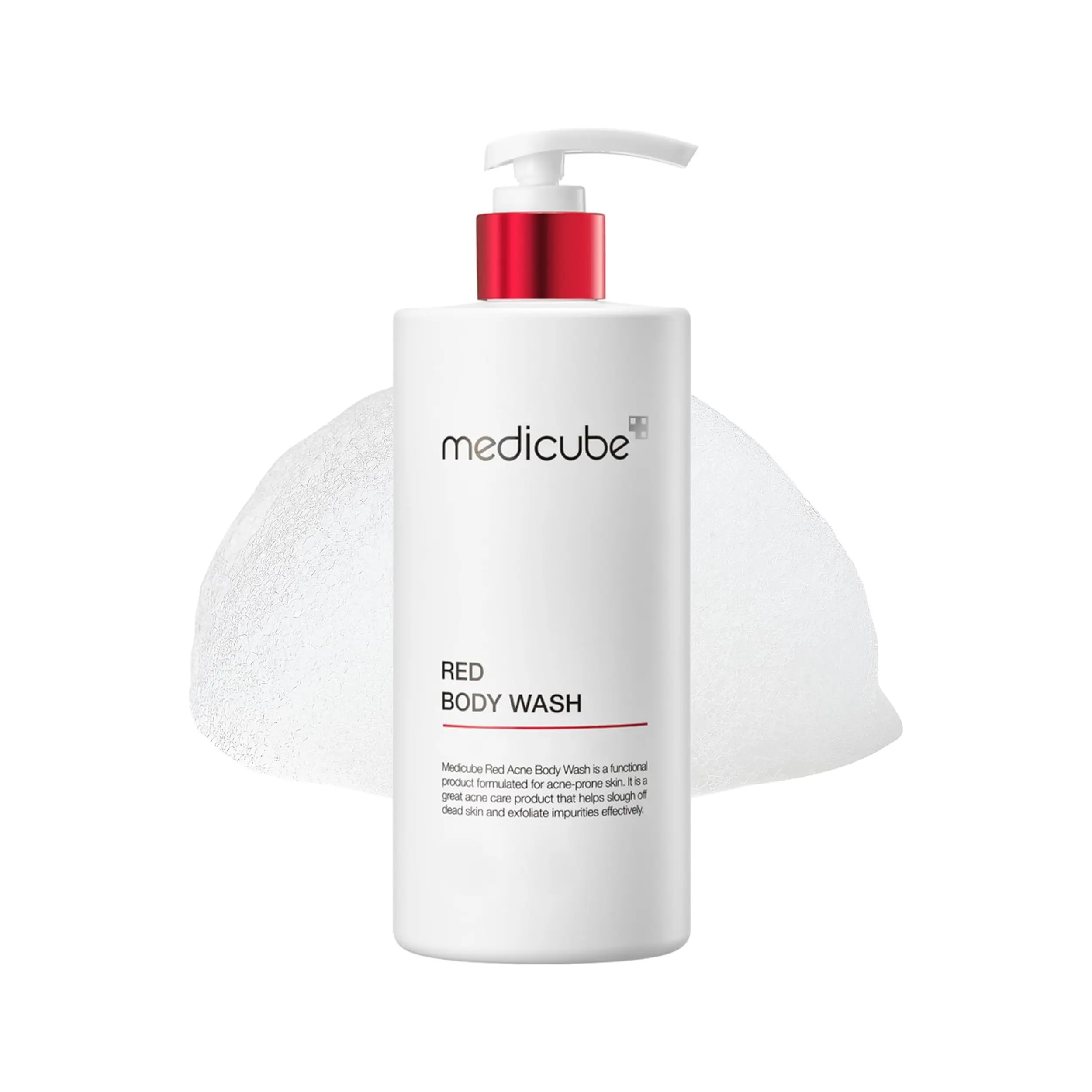 [Official Medicube Partner] Red Acne Body Wash 2.0 400g - Low pH and Hydrating Cleanser with Salicylic Acid, Lactic Acid, Niacinamide and Hyaluronic Acid Suitable for Bacne Treatment | Korean Skin Care